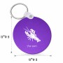 מחזיק מפתחות בצורת עיגול בעיצוב אישי עם השם שלך בעיצוב מזלות - סרטן גודל המחזיק 5 × 5 ס"מ