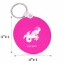 מחזיק מפתחות בצורת עיגול בעיצוב אישי עם השם שלך בעיצוב מזלות - גדי גודל המחזיק 5 × 5 ס"מ