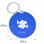 מחזיק מפתחות בצורת עיגול בעיצוב אישי עם השם שלך בעיצוב מזלות - דגים גודל המחזיק 5 × 5 ס"מ