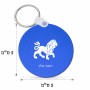 מחזיק מפתחות בצורת עיגול בעיצוב אישי עם השם שלך בעיצוב מזלות - אריה גודל המחזיק 5 × 5 ס"מ