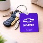 מחזיק מפתחות בצורת ריבוע בעיצוב אישי עם השם שלך בעיצוב שברולט גודל המחזיק 5 × 5 ס"מ
