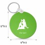 מחזיק מפתחות בצורת עיגול בעיצוב אישי עם השם שלך בעיצוב מזלות - בתולה גודל המחזיק 5 × 5 ס"מ