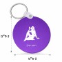 מחזיק מפתחות בצורת עיגול בעיצוב אישי עם השם שלך בעיצוב מזלות - בתולה גודל המחזיק 5 × 5 ס"מ
