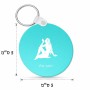 מחזיק מפתחות בצורת עיגול בעיצוב אישי עם השם שלך בעיצוב מזלות - בתולה גודל המחזיק 5 × 5 ס"מ