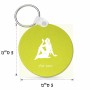 מחזיק מפתחות בצורת עיגול בעיצוב אישי עם השם שלך בעיצוב מזלות - בתולה גודל המחזיק 5 × 5 ס"מ