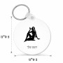 מחזיק מפתחות בצורת עיגול בעיצוב אישי עם השם שלך בעיצוב מזלות - בתולה גודל המחזיק 5 × 5 ס"מ