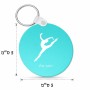 מחזיק מפתחות בצורת עיגול בעיצוב אישי עם השם שלך בעיצוב בלט גודל המחזיק 5 × 5 ס"מ
