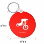 מחזיק מפתחות בצורת עיגול בעיצוב אישי עם השם שלך בעיצוב רוכב אופניים גודל המחזיק 5 × 5 ס"מ