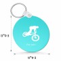 מחזיק מפתחות בצורת עיגול בעיצוב אישי עם השם שלך בעיצוב רוכב אופניים גודל המחזיק 5 × 5 ס"מ