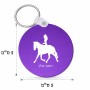 מחזיק מפתחות בצורת עיגול בעיצוב אישי עם השם שלך בעיצוב קאוגירל - אישה גודל המחזיק 5 × 5 ס"מ