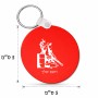 מחזיק מפתחות בצורת עיגול בעיצוב אישי עם השם שלך בעיצוב קאוגירל גודל המחזיק 5 × 5 ס"מ