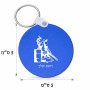 מחזיק מפתחות בצורת עיגול בעיצוב אישי עם השם שלך בעיצוב קאוגירל גודל המחזיק 5 × 5 ס"מ