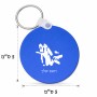 מחזיק מפתחות בצורת עיגול בעיצוב אישי עם השם שלך בעיצוב צוללן גודל המחזיק 5 × 5 ס"מ