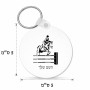 מחזיק מפתחות בצורת עיגול בעיצוב אישי עם השם שלך בעיצוב רוכב סוסים גודל המחזיק 5 × 5 ס"מ