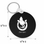 מחזיק מפתחות בצורת עיגול בעיצוב אישי עם השם שלך בעיצוב פרסה וסוס גודל המחזיק 5 × 5 ס"מ