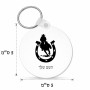 מחזיק מפתחות בצורת עיגול בעיצוב אישי עם השם שלך בעיצוב פרסה וסוס גודל המחזיק 5 × 5 ס"מ