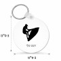 מחזיק מפתחות בצורת עיגול בעיצוב אישי עם השם שלך בעיצוב אופנוע ים גודל המחזיק 5 × 5 ס"מ