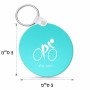 מחזיק מפתחות בצורת עיגול בעיצוב אישי עם השם שלך בעיצוב אופניים אולימפיים גודל המחזיק 5 × 5 ס"מ