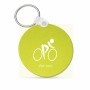מחזיק מפתחות בצורת עיגול בעיצוב אישי עם השם שלך בעיצוב אופניים אולימפיים גודל המחזיק 5 × 5 ס"מ