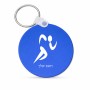מחזיק מפתחות בצורת עיגול בעיצוב אישי עם השם שלך בעיצוב רצים אולימפיים גודל המחזיק 5 × 5 ס"מ