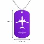 שרשרת דיסקיט מאלומיניום בעיצוב אישי עם השם שלך בעיצוב טייס - טייס גודל הדיסקיט 2.9 × 5 ס"מ