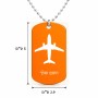 שרשרת דיסקיט מאלומיניום בעיצוב אישי עם השם שלך בעיצוב טייס - טייס גודל הדיסקיט 2.9 × 5 ס"מ