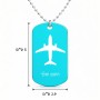 שרשרת דיסקיט מאלומיניום בעיצוב אישי עם השם שלך בעיצוב טייס - טייס גודל הדיסקיט 2.9 × 5 ס"מ