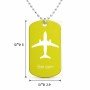 שרשרת דיסקיט מאלומיניום בעיצוב אישי עם השם שלך בעיצוב טייס - טייס גודל הדיסקיט 2.9 × 5 ס"מ