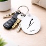 מחזיק מפתחות בצורת עיגול בעיצוב אישי עם השם שלך בעיצוב קפיצת סקי אולימפית גודל המחזיק 5 × 5 ס"מ