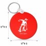 מחזיק מפתחות בצורת עיגול בעיצוב אישי עם השם שלך בעיצוב ילד סקייטבורד גודל המחזיק 5 × 5 ס"מ