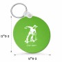 מחזיק מפתחות בצורת עיגול בעיצוב אישי עם השם שלך בעיצוב ילד סקייטבורד גודל המחזיק 5 × 5 ס"מ
