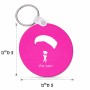 מחזיק מפתחות בצורת עיגול בעיצוב אישי עם השם שלך בעיצוב צניחה חופשית גודל המחזיק 5 × 5 ס"מ