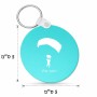 מחזיק מפתחות בצורת עיגול בעיצוב אישי עם השם שלך בעיצוב צניחה חופשית גודל המחזיק 5 × 5 ס"מ