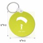 מחזיק מפתחות בצורת עיגול בעיצוב אישי עם השם שלך בעיצוב צניחה חופשית גודל המחזיק 5 × 5 ס"מ