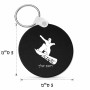מחזיק מפתחות בצורת עיגול בעיצוב אישי עם השם שלך בעיצוב סנובורדיסט גודל המחזיק 5 × 5 ס"מ