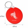 מחזיק מפתחות בצורת עיגול בעיצוב אישי עם השם שלך בעיצוב אופנוע שלג גודל המחזיק 5 × 5 ס"מ