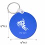מחזיק מפתחות בצורת עיגול בעיצוב אישי עם השם שלך בעיצוב אופנוע שלג גודל המחזיק 5 × 5 ס"מ