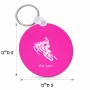 מחזיק מפתחות בצורת עיגול בעיצוב אישי עם השם שלך בעיצוב אופנוע שלג גודל המחזיק 5 × 5 ס"מ