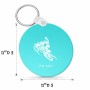 מחזיק מפתחות בצורת עיגול בעיצוב אישי עם השם שלך בעיצוב אופנוע שלג גודל המחזיק 5 × 5 ס"מ