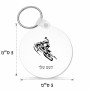 מחזיק מפתחות בצורת עיגול בעיצוב אישי עם השם שלך בעיצוב אופנוע שלג גודל המחזיק 5 × 5 ס"מ