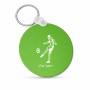 מחזיק מפתחות בצורת עיגול בעיצוב אישי עם השם שלך בעיצוב שחקן כדורגל גודל המחזיק 5 × 5 ס"מ
