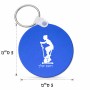 מחזיק מפתחות בצורת עיגול בעיצוב אישי עם השם שלך בעיצוב אימון ספינינג - אישה גודל המחזיק 5 × 5 ס"מ
