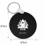 מחזיק מפתחות בצורת עיגול בעיצוב אישי עם השם שלך בעיצוב טריאתלון גודל המחזיק 5 × 5 ס"מ