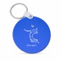 מחזיק מפתחות בצורת עיגול בעיצוב אישי עם השם שלך בעיצוב שחקן כדורעף גודל המחזיק 5 × 5 ס"מ