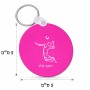מחזיק מפתחות בצורת עיגול בעיצוב אישי עם השם שלך בעיצוב שחקן כדורעף גודל המחזיק 5 × 5 ס"מ