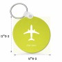 מחזיק מפתחות בצורת עיגול בעיצוב אישי עם השם שלך בעיצוב טייס - טייס גודל המחזיק 5 × 5 ס"מ