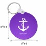 מחזיק מפתחות בצורת עיגול בעיצוב אישי עם השם שלך בעיצוב לעגן גודל המחזיק 5 × 5 ס"מ