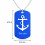 שרשרת דיסקיט מאלומיניום בעיצוב אישי עם השם שלך בעיצוב לעגן גודל הדיסקיט 2.9 × 5 ס"מ