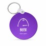 מחזיק מפתחות בצורת עיגול בעיצוב אישי עם השם שלך בעיצוב מיכל של בירה גודל המחזיק 5 × 5 ס"מ