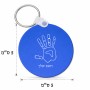 מחזיק מפתחות בצורת עיגול בעיצוב אישי עם השם שלך בעיצוב יד גודל המחזיק 5 × 5 ס"מ